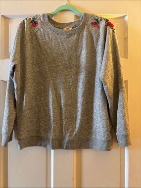 Levi’s Grey Embroidered Shoulder Sweatshirt - Women